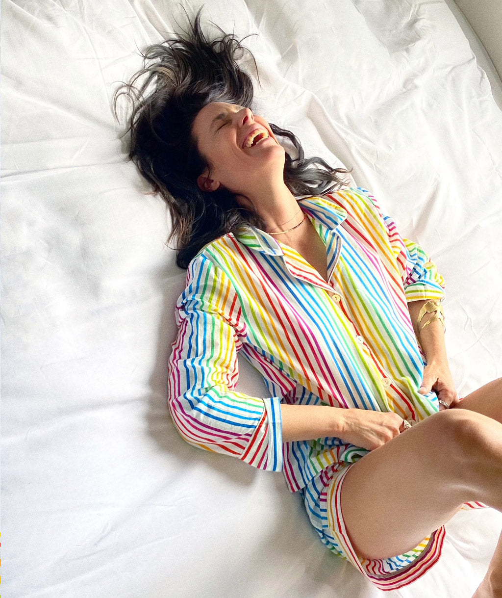 Women's Rainbow Shorts Pajamas