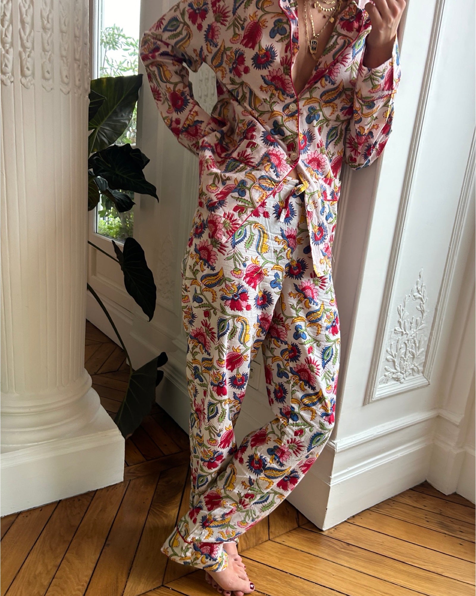 Pyjama Femme Fleurs de Noël