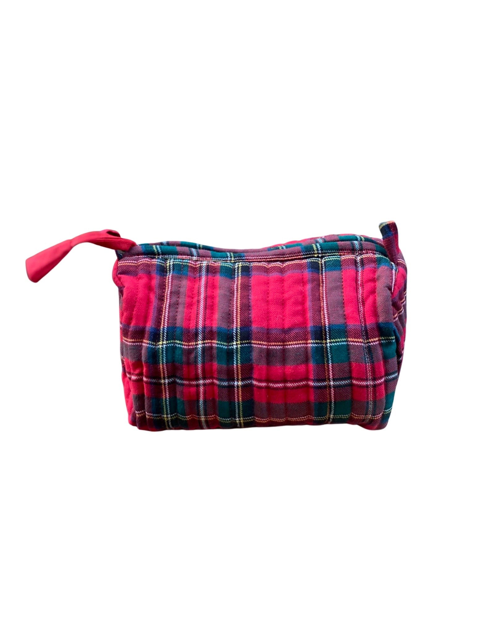 Red Tartan Padded Pouch